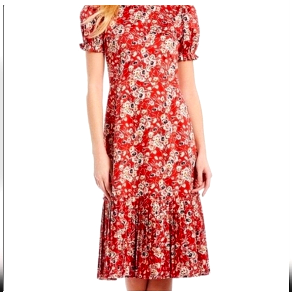 ANTONIO MELANI CHLOE FLORAL PRINT DRESS